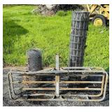 Hitch Carrier and 2 Rolls of Wire Fence