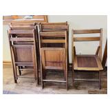 7 Folding Wooden Chairs