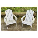 2 Wooden Outdoor Chairs