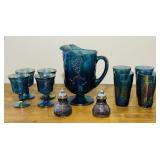 Vintage Indiana Glass HARVEST Blue Iridescent