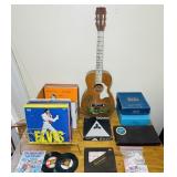 Records, Games, Guitar with back Damage, Cards