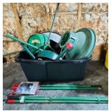 4 big Christmas tree stands and poles to hang