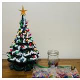 Vintage Ceramic Lighted Christmas Tree, 18? h,
