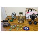 Antique Scale, Spit Toon, Apple Peeler, American