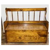 Wooden Bench with Storage, 41.5' x 17'd x 34' h