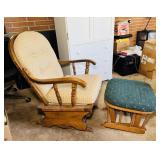 Glider Chair and Foot Rest
