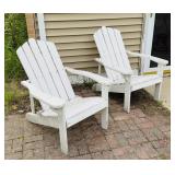 2 Wooden Outdoor Chairs