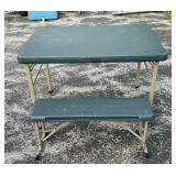 Lifetime portable table with Bench 3.5ft long