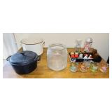 Emeril Cast Iron Pot, Planters Jar, Enamel Pot,