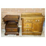 Antique Oak Cabinet, Bedside Stand, Oak Cabinets