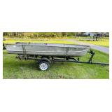 1954 Cadillac  14ft  Aluminum boat and trailer