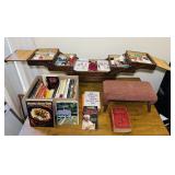 Sewing Box, Stool, Recipe Books