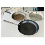 3 Frying Pans, 14" and (2) 12"