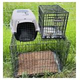 Folding Dog Crate, 30" x 21" x 24"h, small crate,