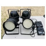 4 LED Pro DJ Lighting, (2) 6 Channel DMX