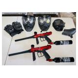 2 Gryphon Paint Ball Guns, 3 Masks, Gloves