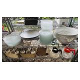 Many Glass Plates, Coffee Cups, Shot Glasses, 2