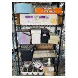 Storage Containers, 2 Cash boxes, SS shelf and