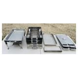 (10) SS 12"x20" Pan Stands with 5 Sterno Plates,