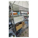 Metal Rack with Wheels, 48"x18"x6ft h, rack only