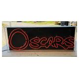Oscars Neon Sign, 50" x 18" , Lights up pink,
