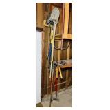 Shovels, Hoe, Pitchfork, bowsaw, etc