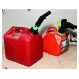2 Gas Cans, 1 Gallon and 2 gallon