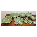 Bordallo Pinheiro Portugal, Green Dishes,