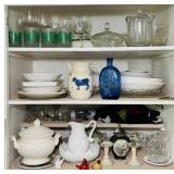 Cabinet full of China, Crystal, etc