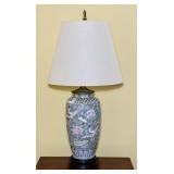 Hand Painted Porcelain Lamp, 35ï¿½ h, Nice