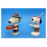 2 Snoopy Thanksgiving Figures