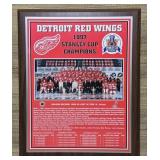 1997 Detroit Red Wings Stanley Cup Champs Plaque