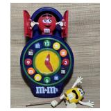 M&M Animated Wall Clock, Battery Operated