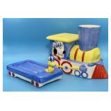 Snoopy and Woodstock Toothbrush and Soap Holders