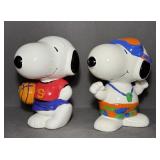 2 Peanuts Ceramic Banks