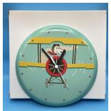 Hallmark Tin Flying Ace Clock