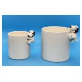 2 Schulz Snoopy Planters, Japan