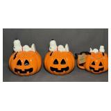 3 Peanuts Snoopy Ceramic Cookie Jars, Rae Dunn