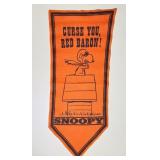 1971 Curse You Red Baron! Felt Pennant Banner,