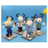 4 Westland Peanuts on Parade Snoopy Figures