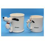 2 Schulz Snoopy Mugs, Japan