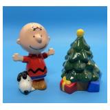 Charlie, Snoopy, and Christmas Tree S&P Shakers