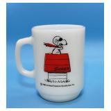 Schulz Snoopy Red Baron Fire King Coffee Mug,