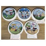 5 Peanuts Magical Moments Porcelain Plates,