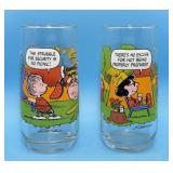 2 Camp Snoopy McDonalds Glasses