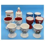 9 Snoopy Egg Holders, 2 Toothpick Holders