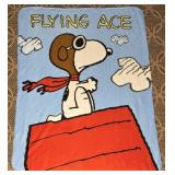 48x60 Fleece Flying Ace Blanket, looks like new