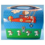 Peanuts Snoopy Flying Ace domed tin lunch box