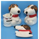 3 Flying Ace, Ceramic Figures, Benjamin & Medwin