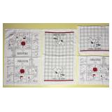 4 Peanuts Hand Towels, 16x25